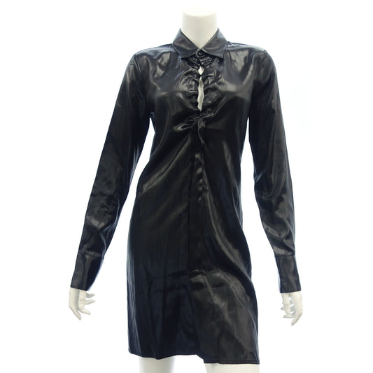 Good condition ◆ Bottega Veneta Shirt Dress 19F Collection Satin Women's Size 36 Black BOTTEGA VENETA [AFB51] 