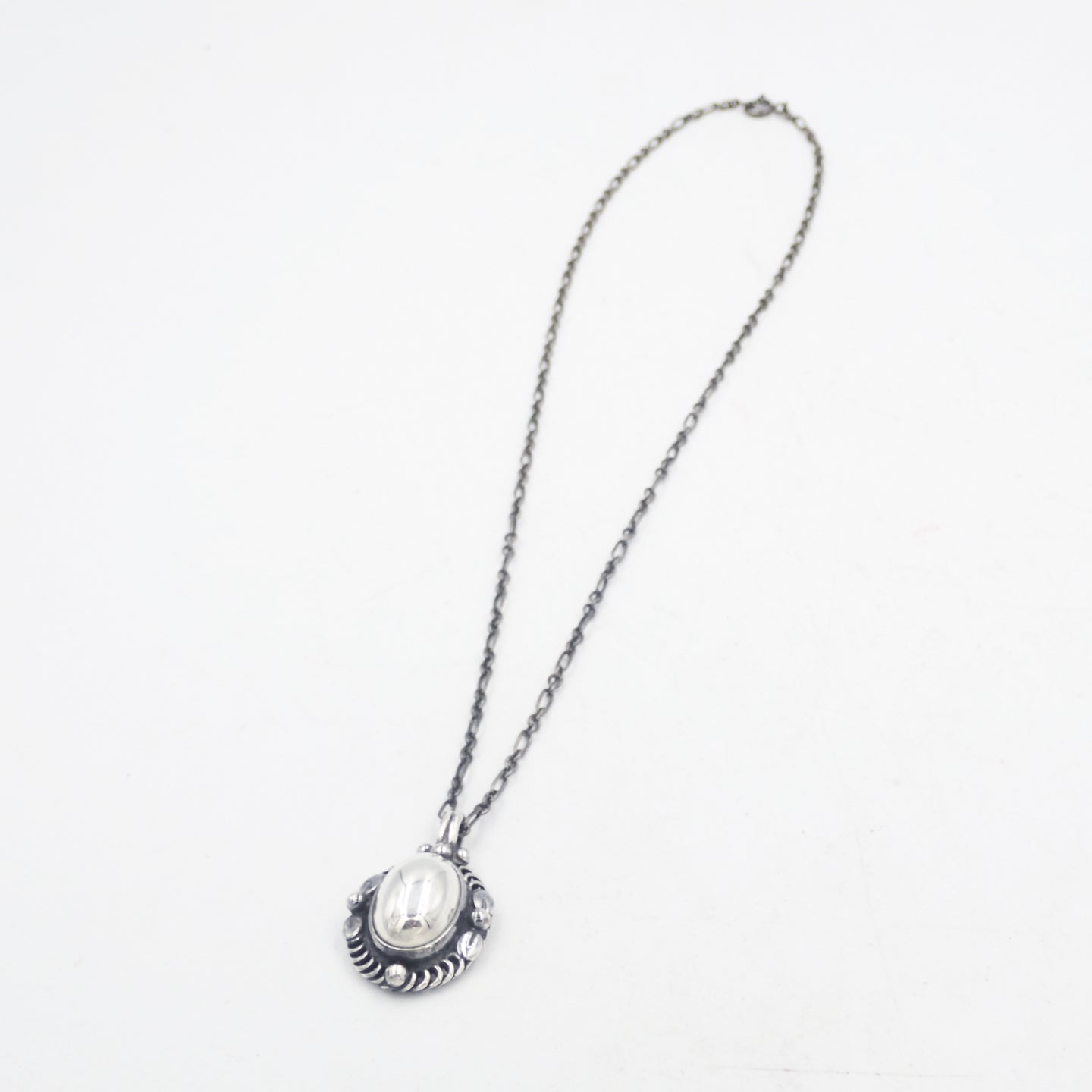Good condition ◆ Georg Jensen 1995 ear pendant necklace SV925 Silver with box GEORG JENSEN [AFI15] 