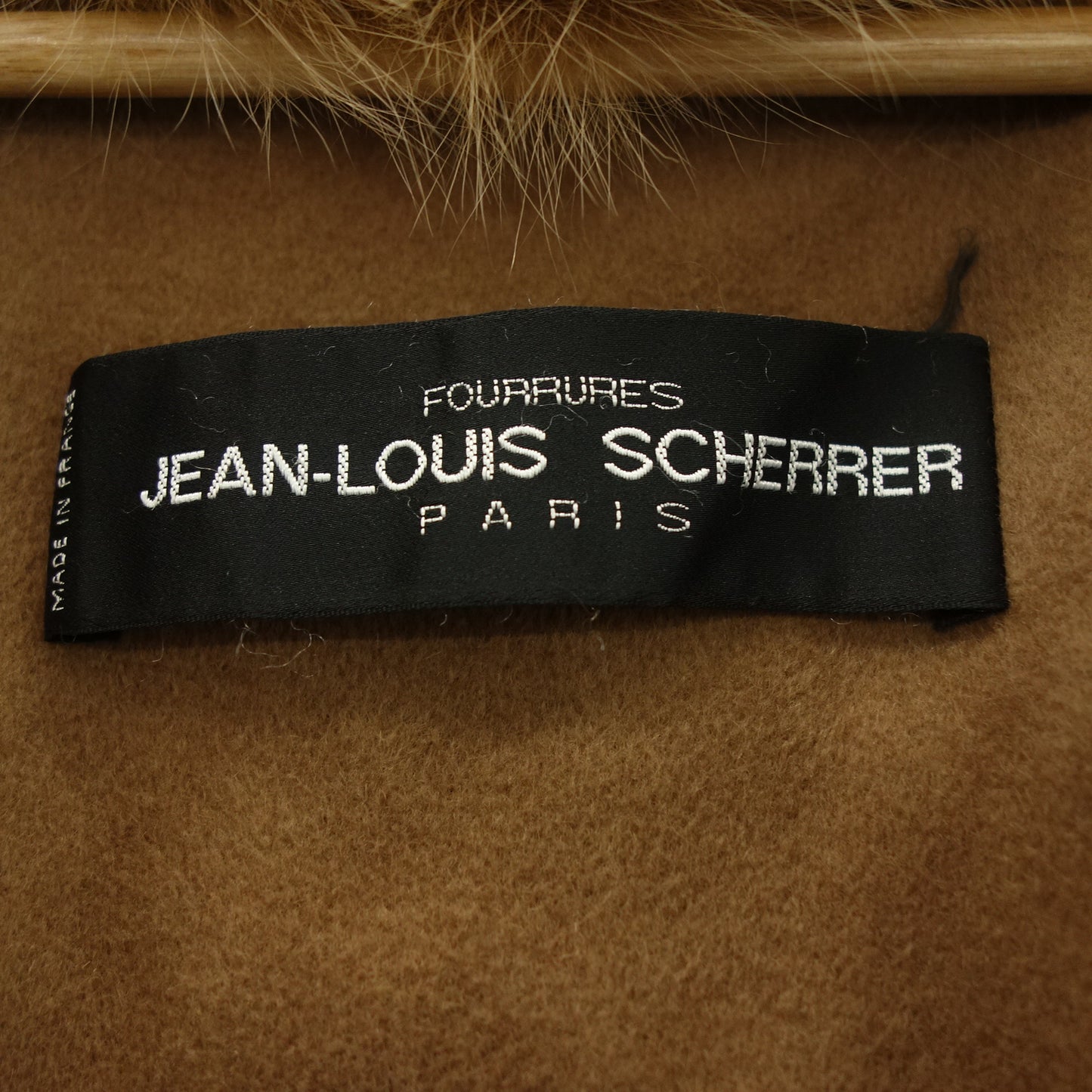 ジャンルイシェレル ポンチョ フォックスファー キャメル JEAN-LOUIS SCHERRER【AFF19】【中古】