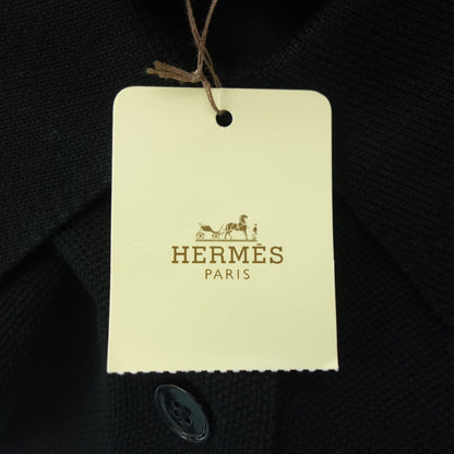 エルメス ポロシャツ Hロゴ レディース ブラック M HERMES【AFB46】【中古】