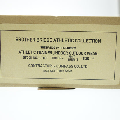 Unused ◆ Brother Bridge Leather Shoes German Trainer BERLIN Suede Men's US8 Khaki BROTHER BRIDGE [AFD6] 