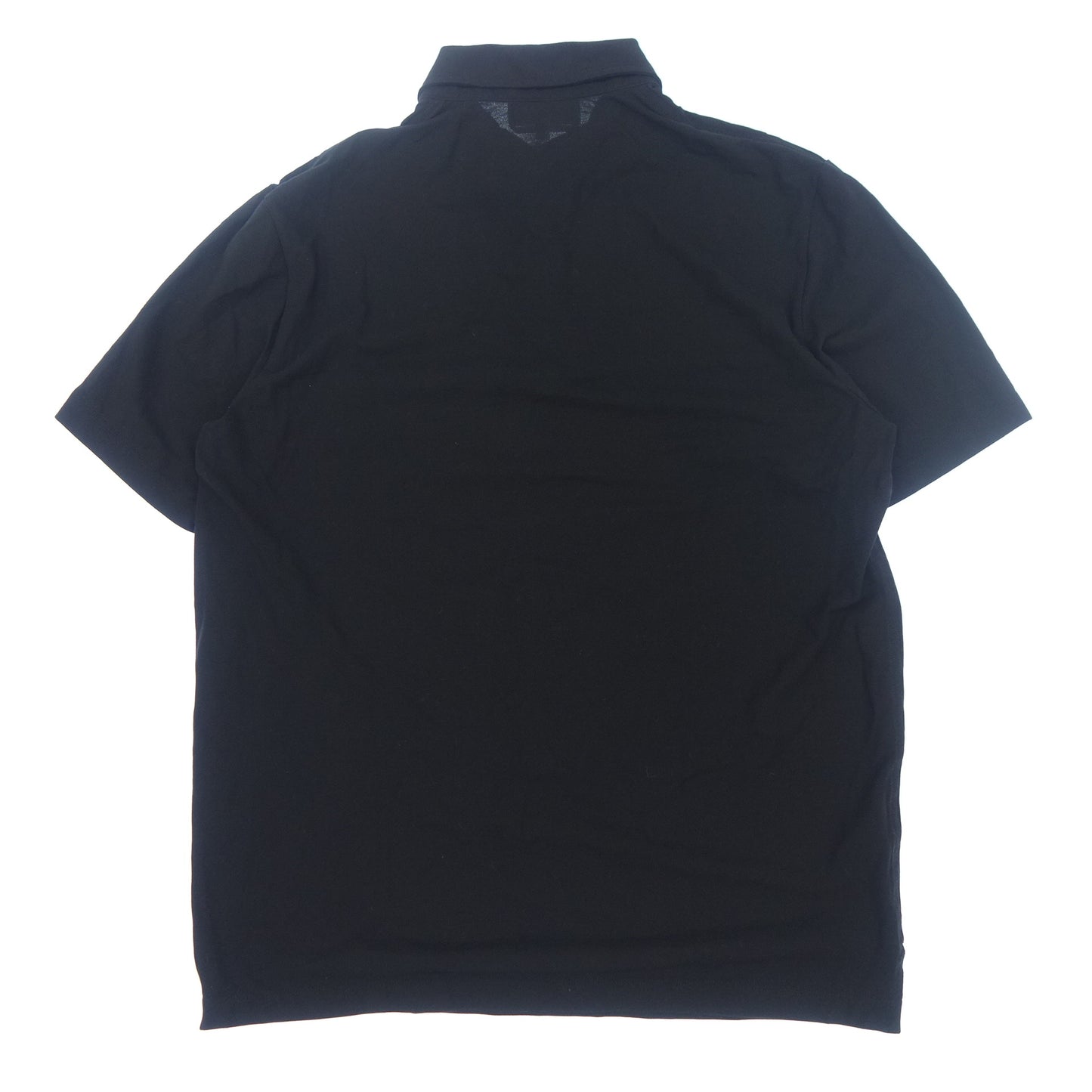 Good Condition◆Hermes Short Sleeve Polo Shirt Stretch Material Men's Black Size L HERMES [AFB23] 