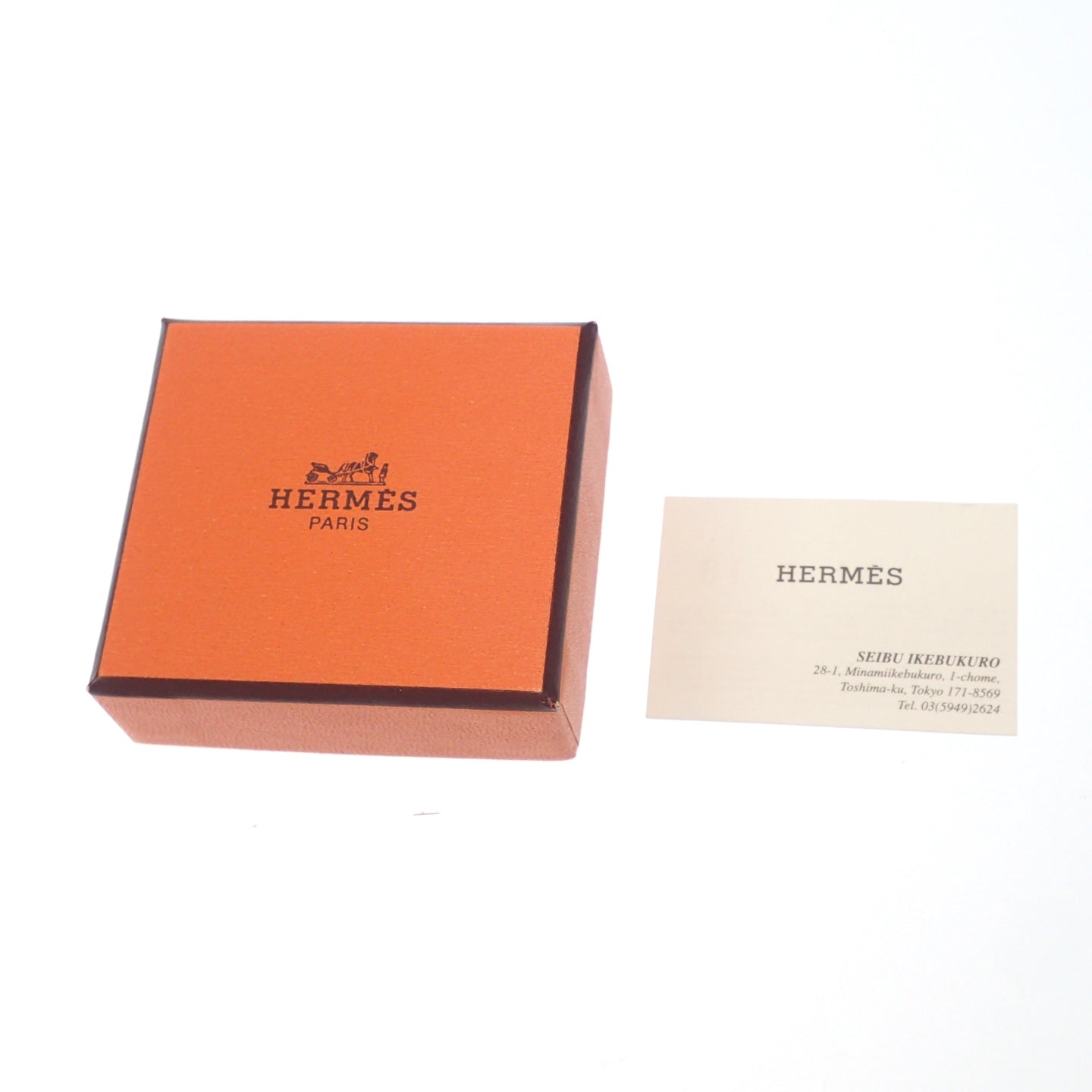 Good condition◆Hermes scarf ring head yellow gold with box HERMES [AFI8] 