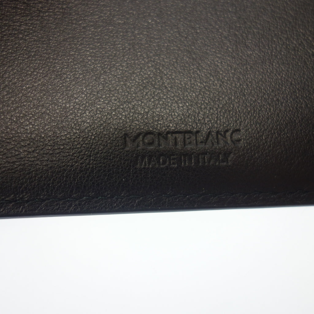Unused◆Montblanc Money Clip Meisterstuck Leather Black MONTBLANC MEISTER STUCK [AFI18] 
