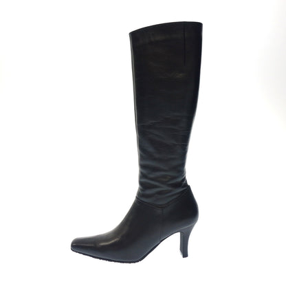 Like new ◆ Pitti long boots ladies 24.5cm black Pitti [AFD4] 