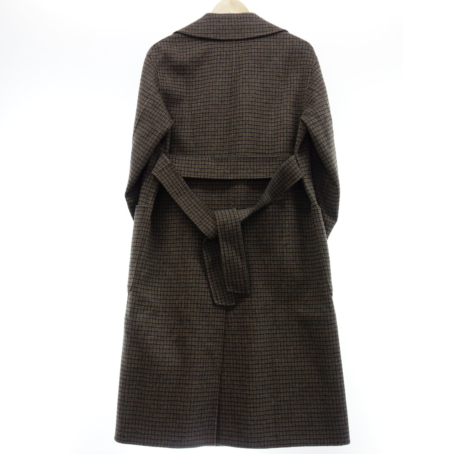 Good condition◆Max Mara Weekend Chester coat check with belt Size 34 Weekend Max Mara [AFA15] 