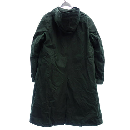 Good Condition ◆ Bergfabel Long Coat Oiled Cotton Hooded Men's Green Bergfabel [AFA9] 