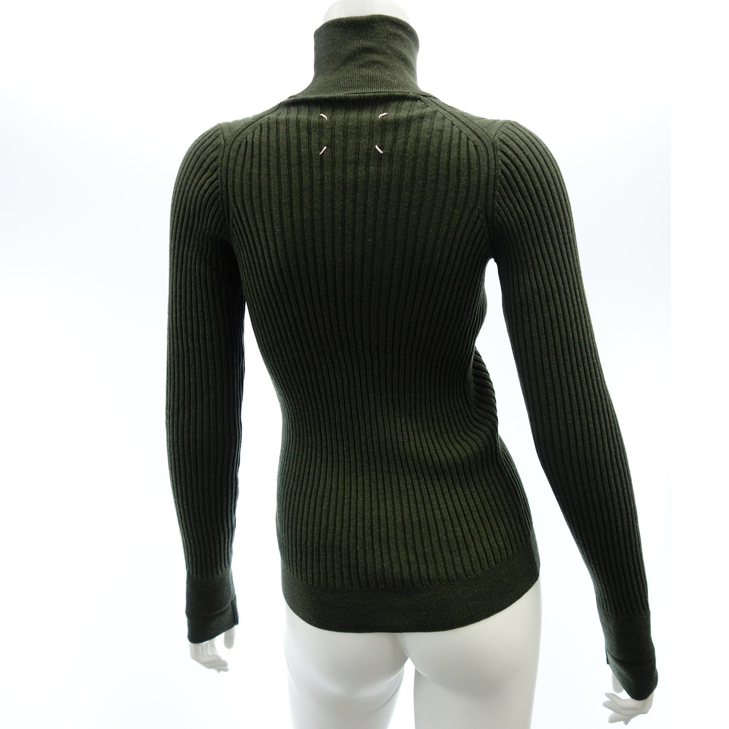 Maison Margiela Knit Sweater Turtleneck Rib Knit Women's Green XS Maison Margiela [AFB29] [Used] 