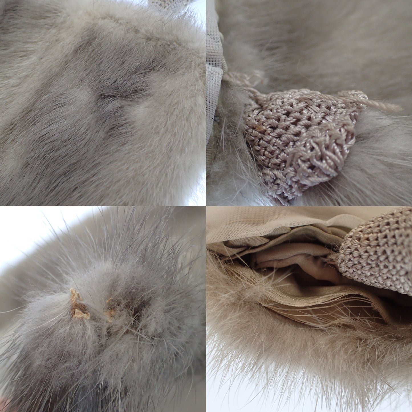 Very good condition ◆ No-brand sapphire mink fur muffler [AFI23] 