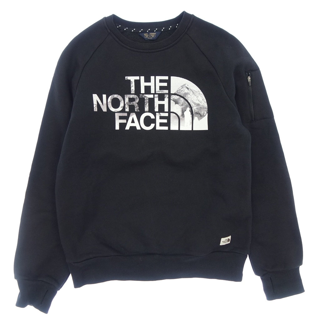 状况非常好 ◆ The North Face 徽标印花拉绒背面运动衫 NF0A3VUB 中性黑色 S/M THE NORTH FACE [AFB9] 