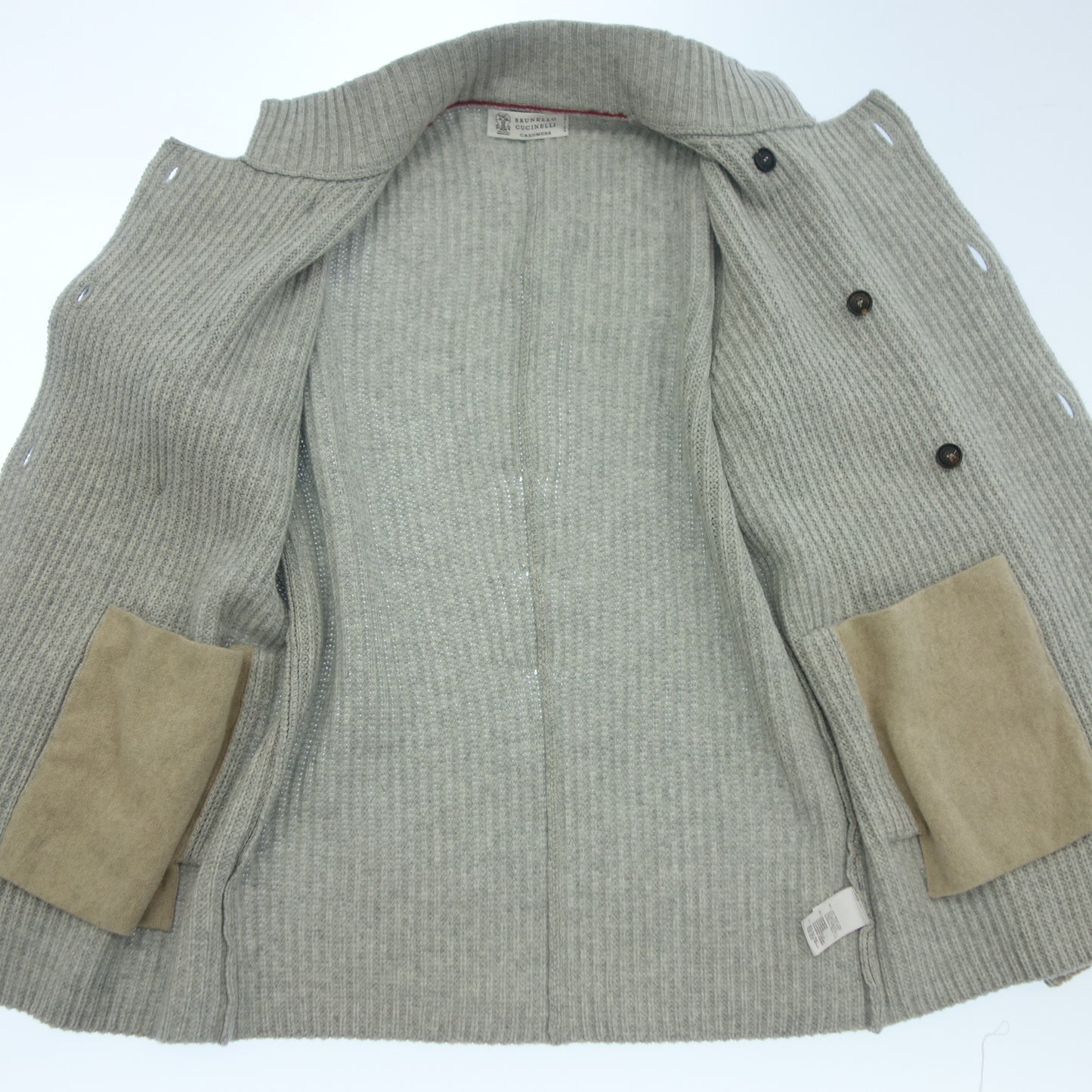 Brunello Cucinelli 纽扣开衫双层夹克羊绒混纺男士灰色 46 BRUNELLO CUCINELLI [AFB44] [二手] 