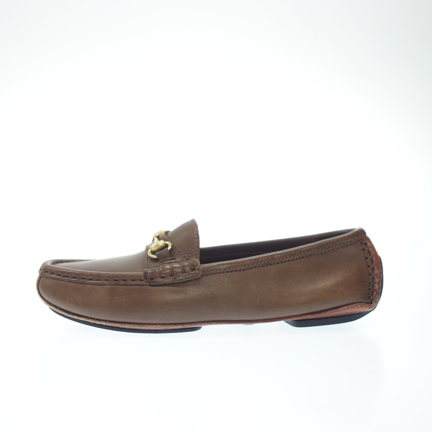 Good condition ◆ Gucci leather loafer bit loafer ladies 35.5 brown GUCCI [AFC50] 