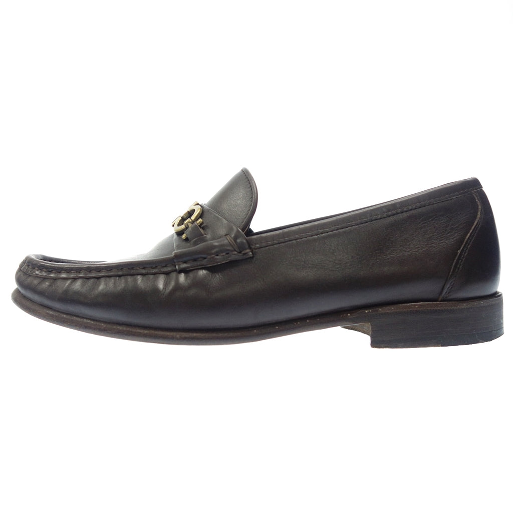 Used ◆Salvatore Ferragamo Bit Loafer Leather Shoes Gancini Brown Men's Size 8 Salvatore Ferragamo [AFC48] 