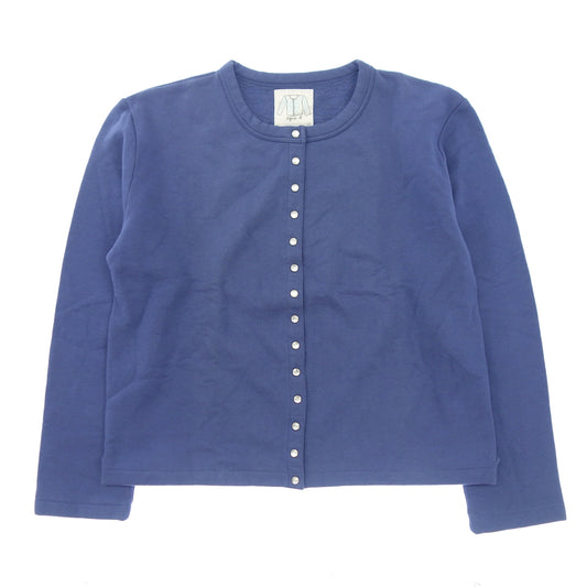 Good condition ◆ Agnes b. Cardigan Pression Brushed lining Blue Size 2 Women's agnes b. [AFB17] 