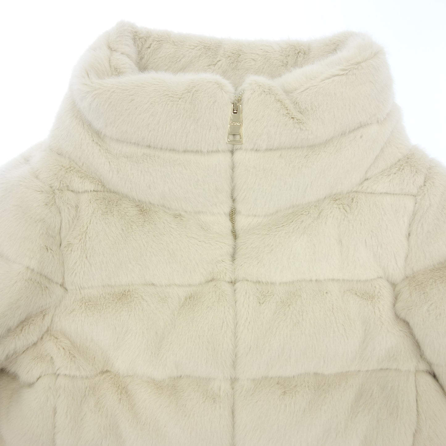 HERNO Down Jacket Ladies PI1166D Eco Fur Ladies 38 White HERNO [AFB16] [Used] 
