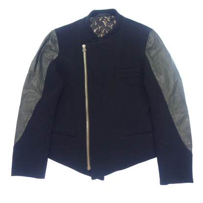 Used ◆Paul Smith Leather Switching Blouson PM-MN-53348 Riders Wool Lambskin Men's Black Size L Paul Smith [AFA1] 