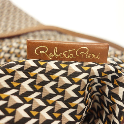 Good condition ◆ Roberta Pieri shoulder bag hand all over pattern brown ROBERTA PIERI [AFE5] 