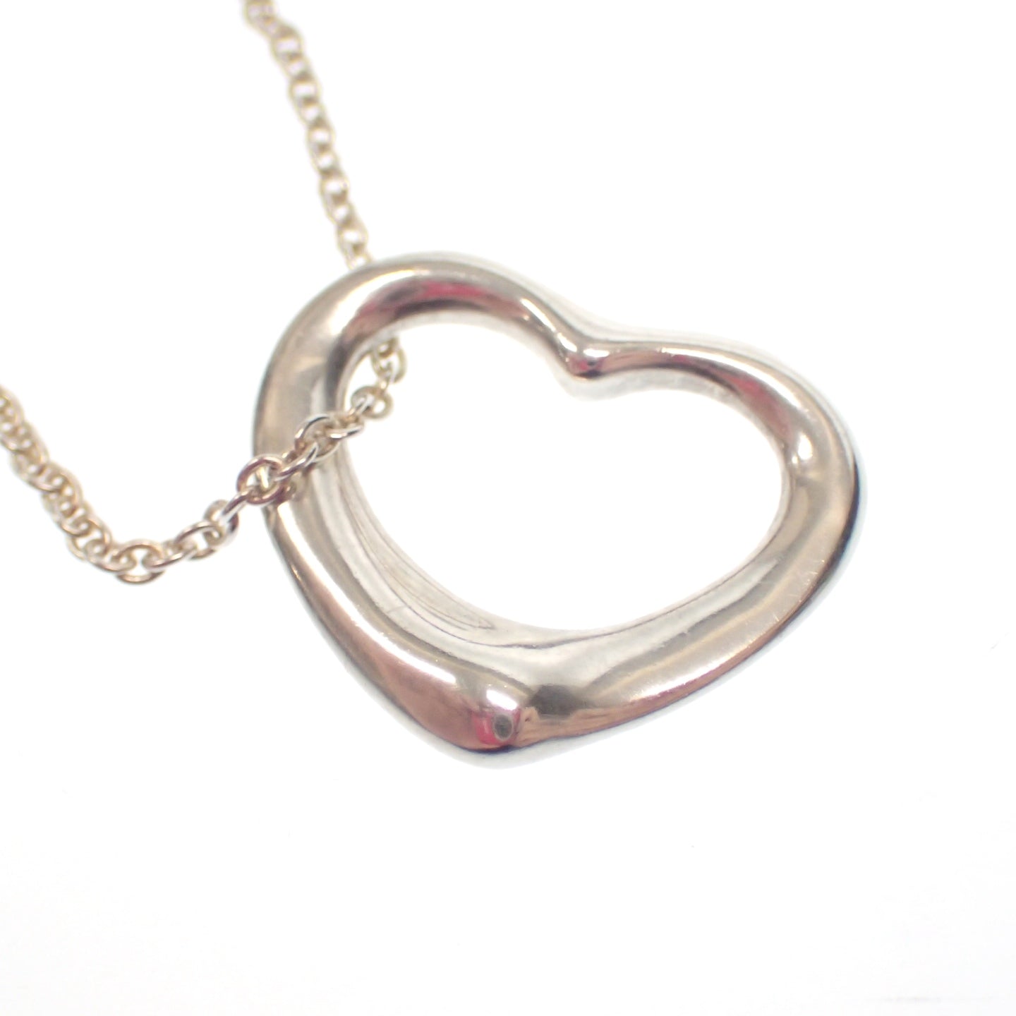 Tiffany Necklace Open Heart SV925 Silver Tiffany &amp; Co. [AFI5] [Used] 