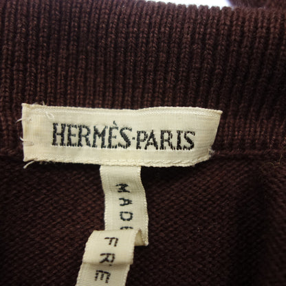 爱马仕 (Hermes) 针织毛衣 高领围巾 图案 Margiela 时期 女士 紫色 HERMES [AFB36] [二手货] 