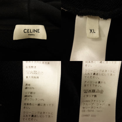 Used ◆CELINE Pullover Parka Logo Drawcord 2Y468670Q Black Men's Size XL CELINE [AFB43] 