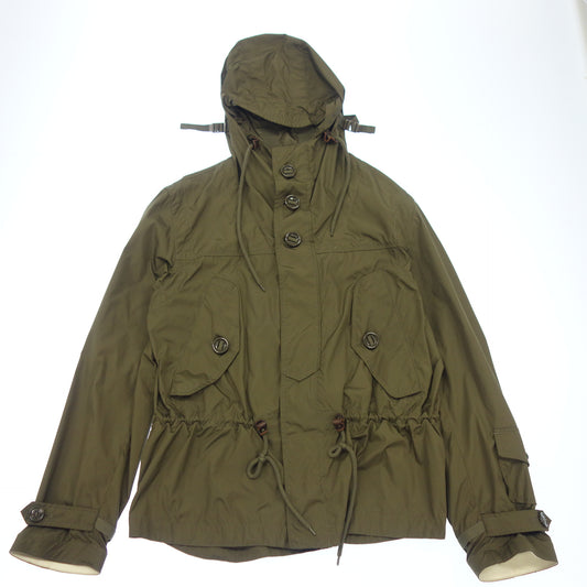 Used ◆Moncler jacket hooded ladies size 3 khaki MONCLER [AFB14] 
