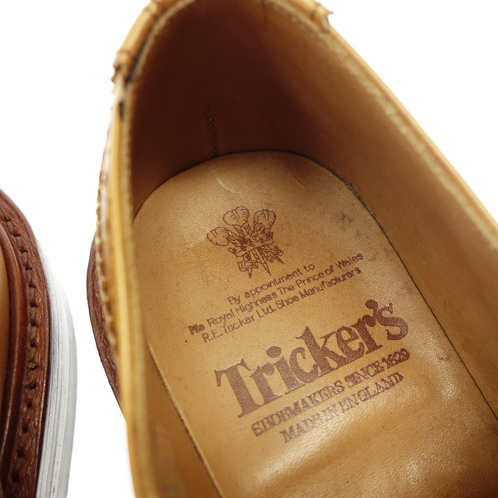 美品◆トリッカーズ レザーシューズ ウイングチップ BOURTON バートン エイコン メンズ UK8.5 ブラウン系 Tricker’s【LA】