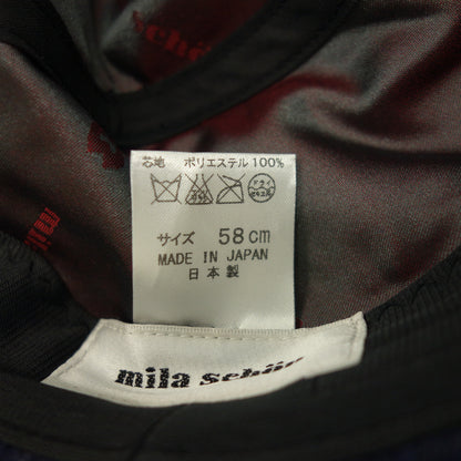 新品同様◆ミラ ショーン バケットハット 毛＆ナイロン 日本製 ネイビー サイズ58cm【AFI20】