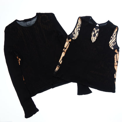 Gianni Versace Ensemble Tops Cardigan Women's Black GIANNI VERSACE [AFB13] [Used] 