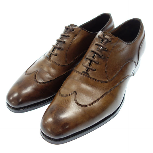 Good Condition◆Edward Green Leather Shoes Old Logo Bureau Men's 7.5 Brown EDWARD GREEN [AFC21] 