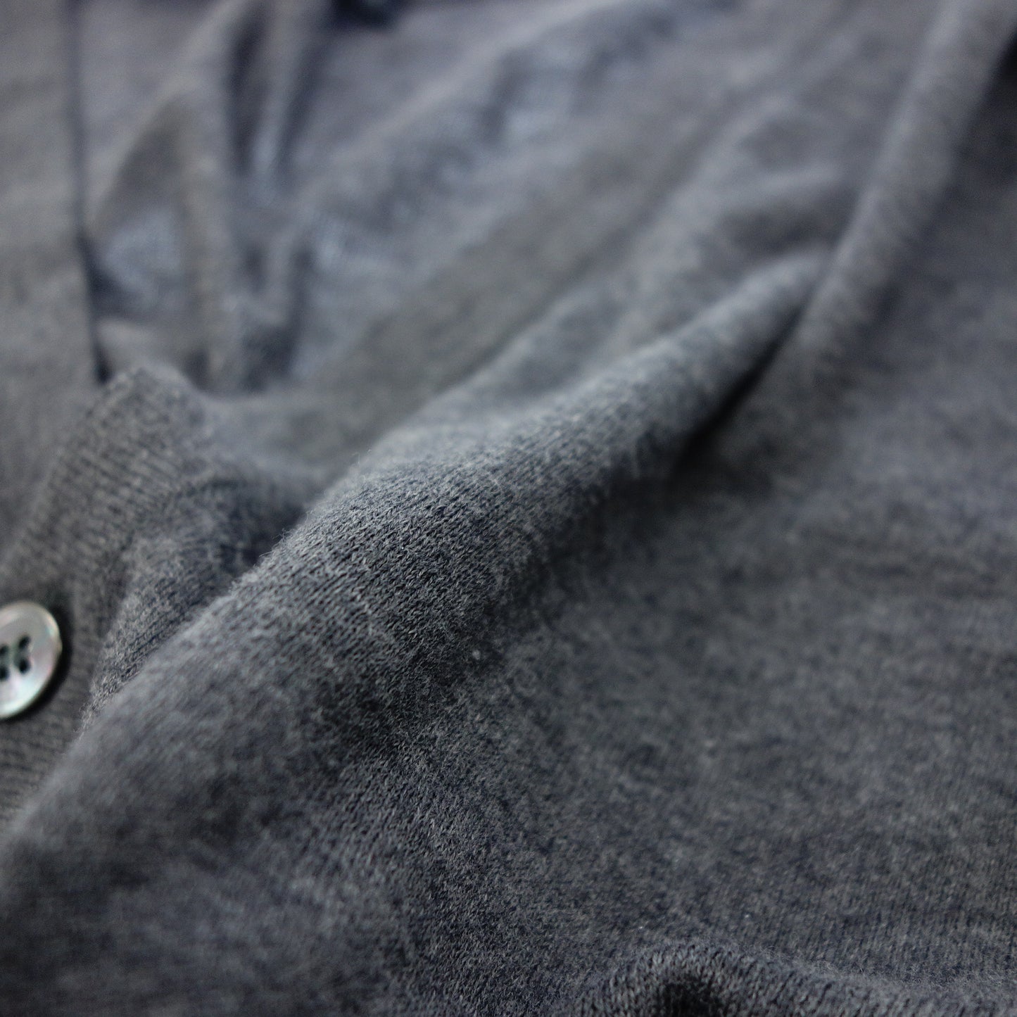 Good condition ◆ JOHN SMEDLEY Knit Cardigan Merino Wool V-neck Long Sleeve Gray M Men's JOHN SMEDLEY [AFB6] 