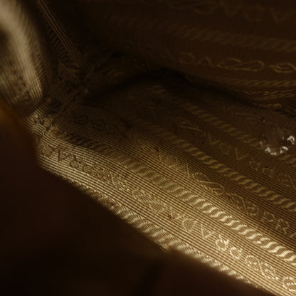 二手的 ◆普拉达挎包手 Saffiano 皮革粉红米色金色硬件 PRADA [AFE5] 