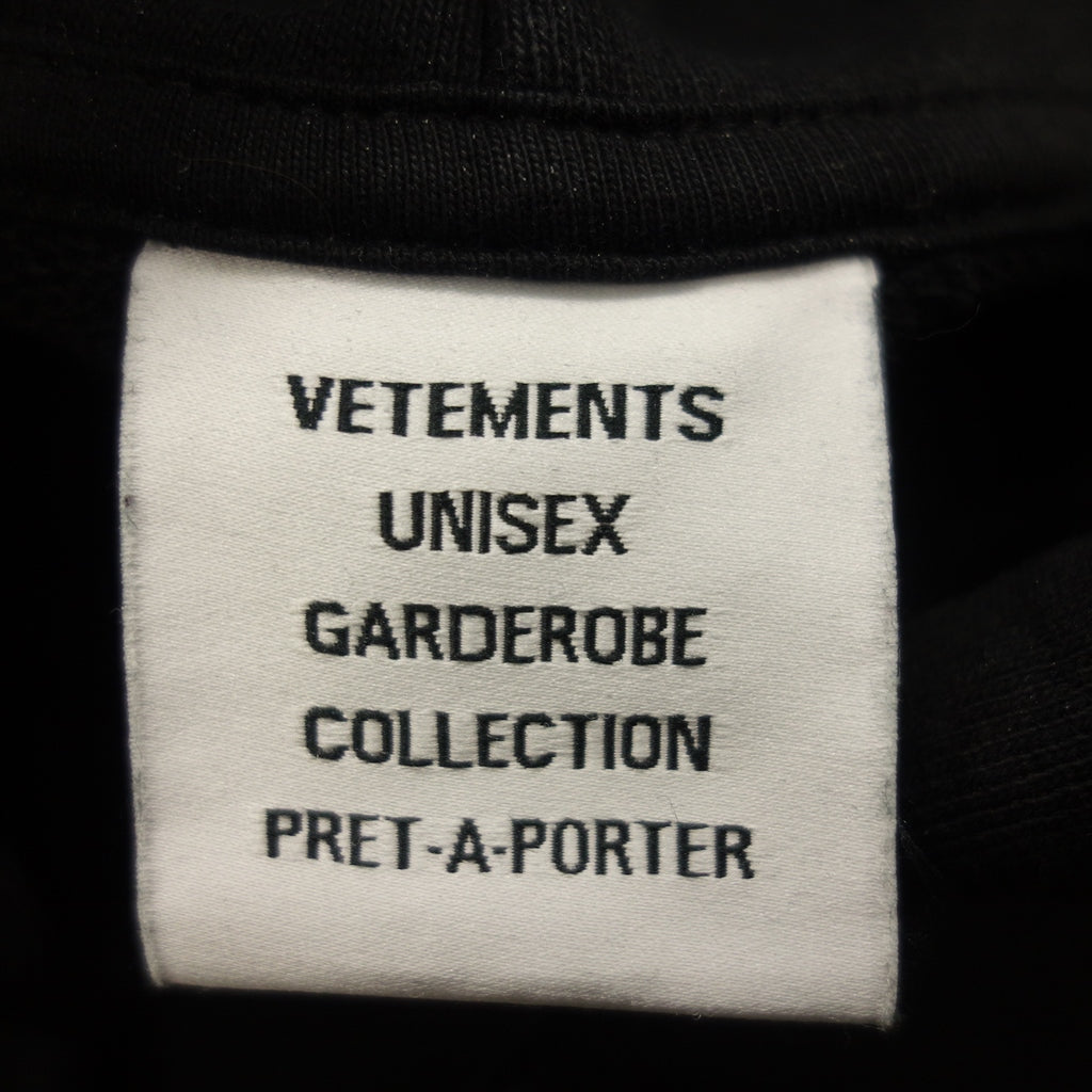 Good condition ◆ Vetements Parka World Tour Logo Hoodie 21AW Unisex Black Size XS UA52TR910W VETEMENTS [AFB3] 