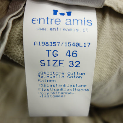ENTRE AMIS 休闲裤棉质弹力裤美腿修身男士米色 32 ENTRE AMIS [AFB29] [二手] 