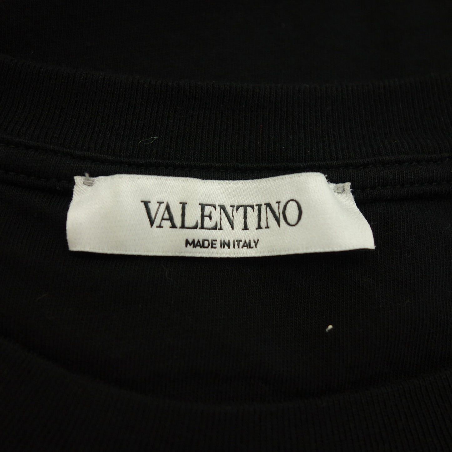 Very good condition◆Valentino T-shirt Logo plate VLTN UV3MG08G6LC Black Size S Men's VALENTINO [AFB28] 