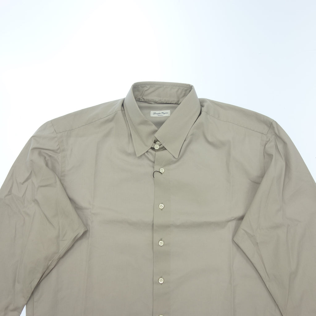 Like new ◆ ESTNATION long sleeve shirt collar shirt cotton men's size L gray ESTNATION [AFB1] 