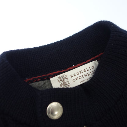 Brunello Cucinelli Knit Sweater Zip Up Men's 46 Navy BRUNELLO CUCINELLI [AFB45] [Used] 