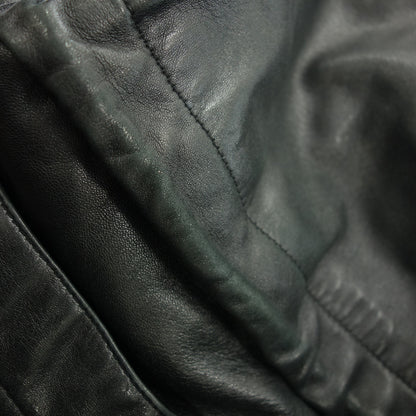 美品◆ロエベ レザージャケット ファーデザイン ヴィンテージ メンズ ブラック 50 LOEWE【AFG1】