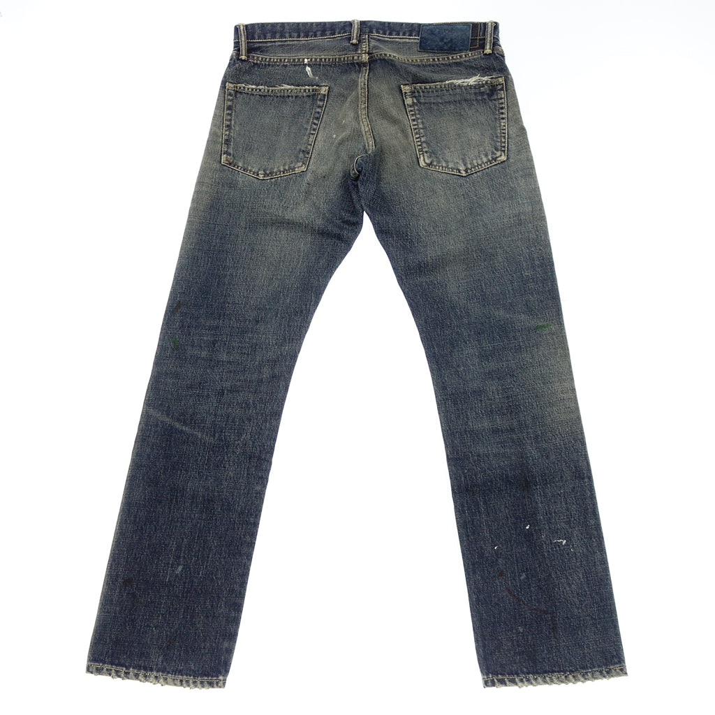 Good condition ◆Visvim denim pants button fly SOCIAL SCULAPTURE 10 DAMAGED 17 Men's Blue Size 34 VISVIM [AFB1] 