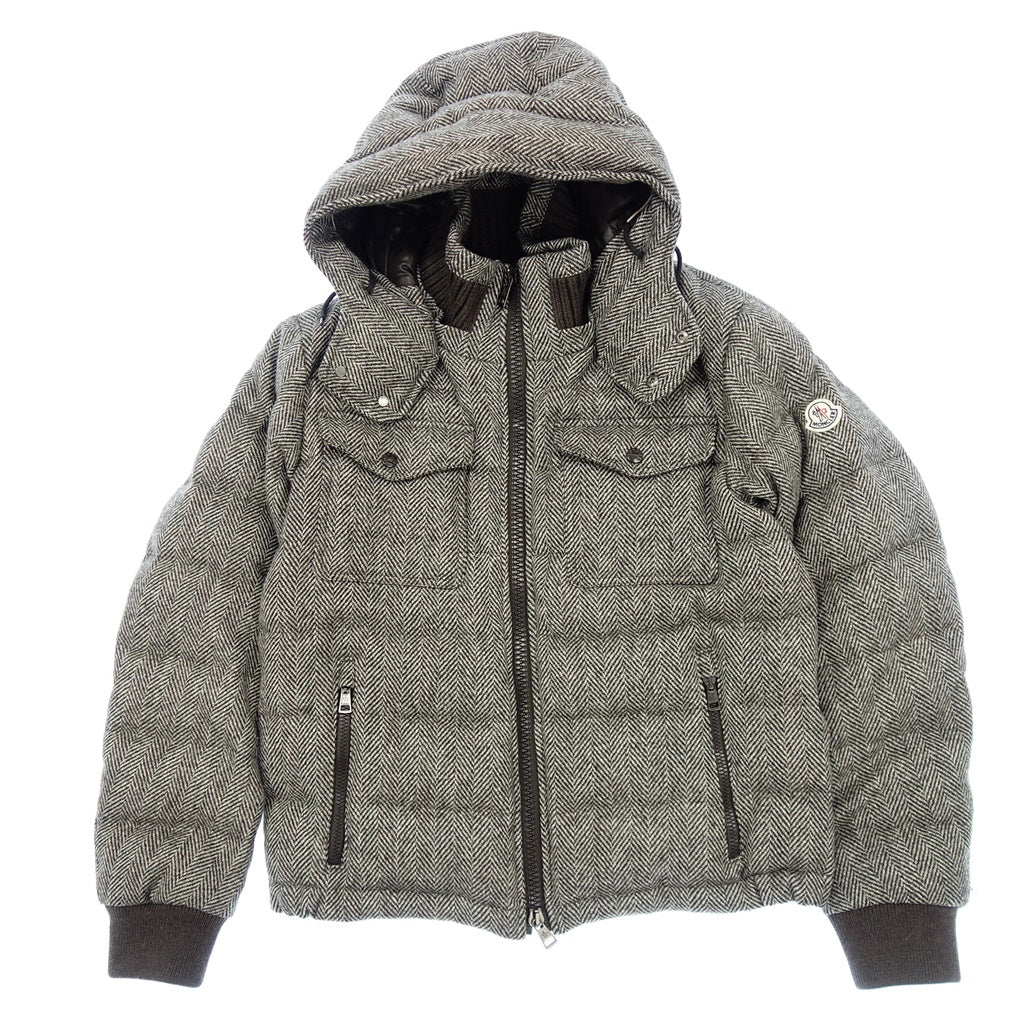 状况良好◆Moncler 14AW 羽绒服 Florian 人字纹棕色 ZIND-14-3325 男式 2 码 MONCLER FLORIAN [AFA15] 