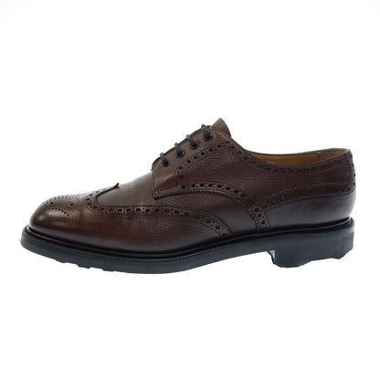 状况良好◆Edward Green 皮鞋 Wing Tip BORROWDALE 犹他小牛皮男式 7.5 棕色 EDWARD GREEN [LA] 