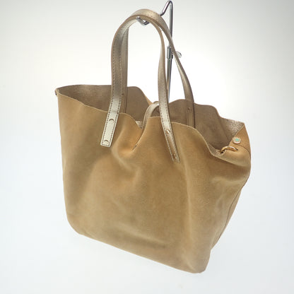 Used Tiffany tote bag leather x suede reversible gold TIFFANY &amp; Co [AFE11] 