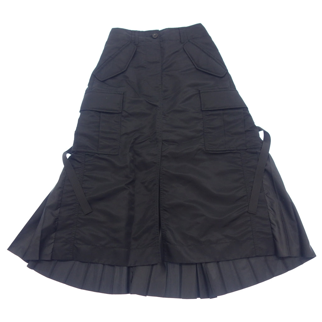 Good condition ◆ Sacai 22SS Skirt NYLON TWILL SKIRT Women's Black Size 1 22-06065 sacai [AFB5] 