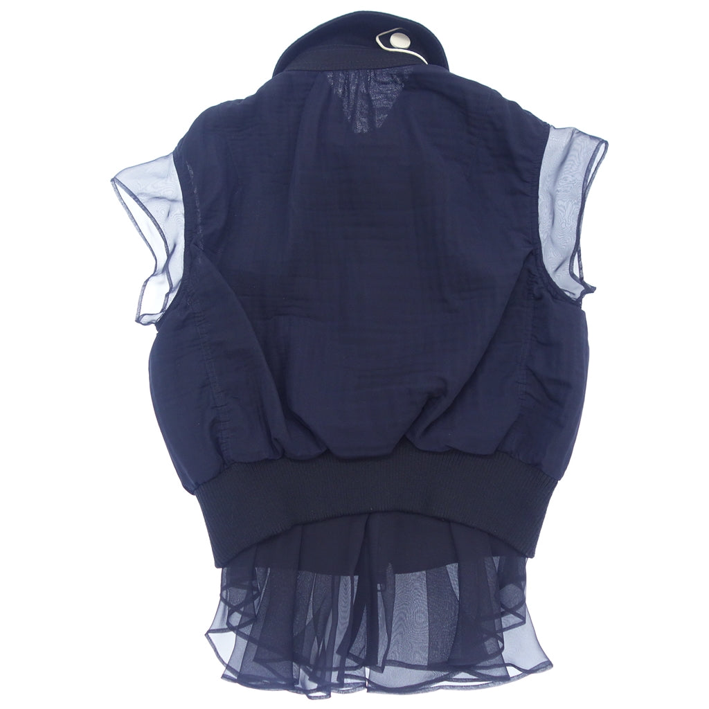 Good condition◆Sacai Frill Vest 15-02212 Navy Women's Size 1 sacai [AFB29] 