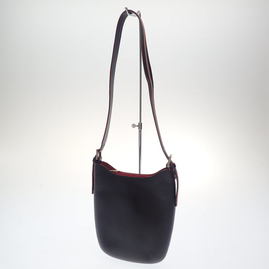 Good condition◆Bally shoulder bag leather black &amp; red BALLY [AFE3] 