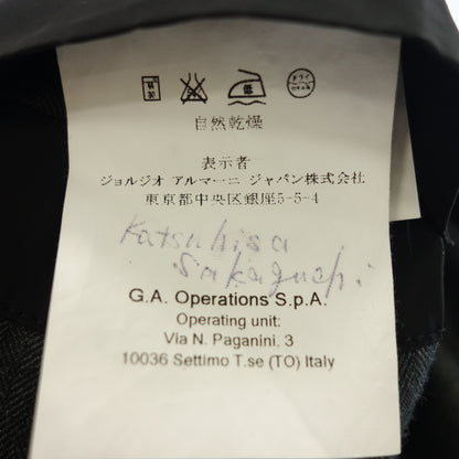 中古◆アルマーニ コレッツォーニ ステンカラーコート メンズ ブラック系 サイズ50 ARMANI COLLEZIONI【AFB38】