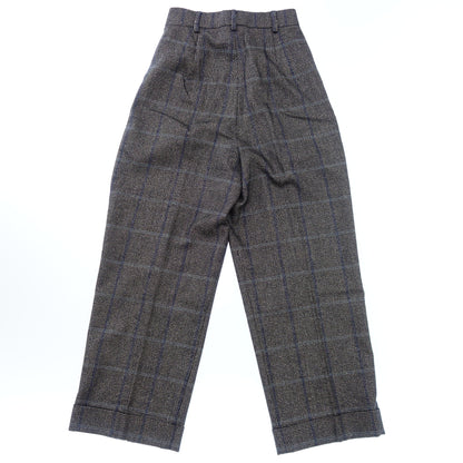 MaxMara Studio Slacks Pants Wool Check Women's Multicolor 34 MaxMara [AFB45] [Used] 