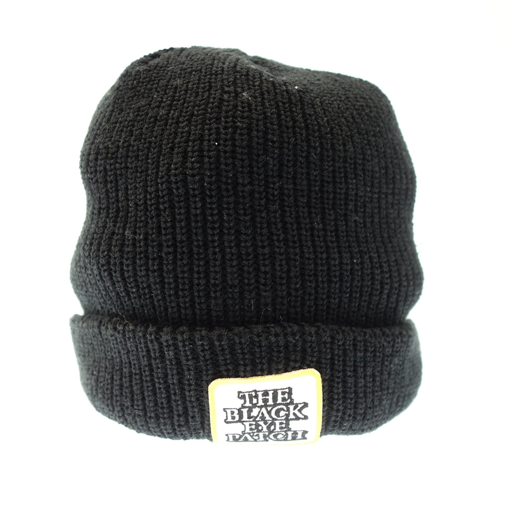 Used ◆Black eye patch knit hat logo black THE BLACK EYE PATCH [AFI20] 