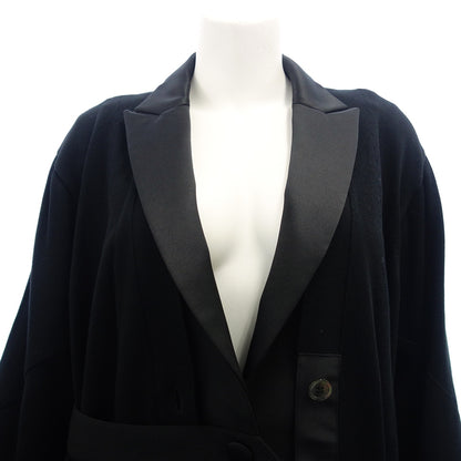 Good condition◆Sacai 20SS jacket knit docking ladies size 3 black 20-04826 Sacai [AFB37] 