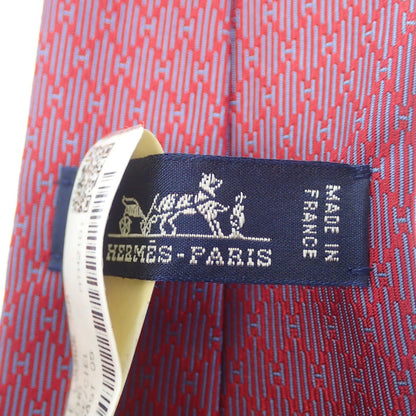 Very beautiful item◆Hermes tie All pattern 100% silk Red with box HERMES [AFI21] 