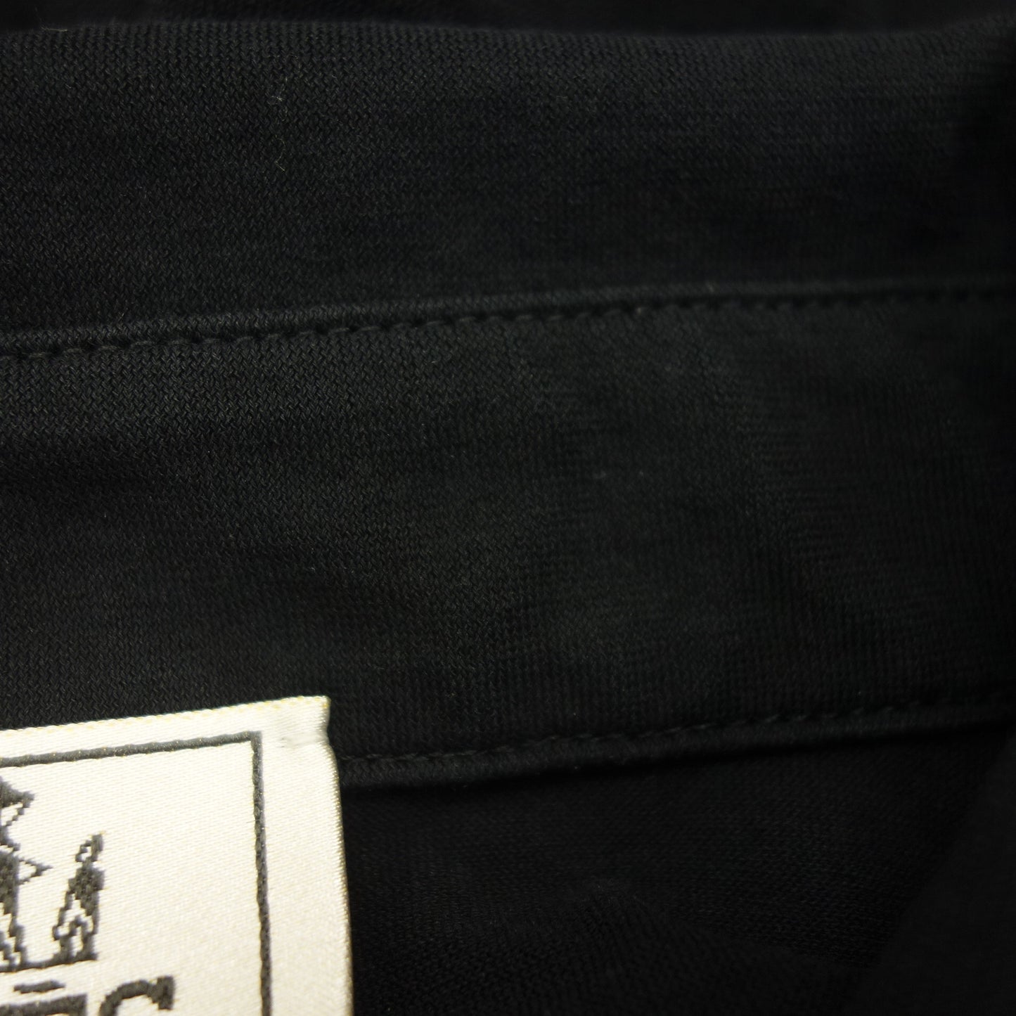 Good Condition◆Hermes Short Sleeve Polo Shirt Stretch Material Men's Black Size L HERMES [AFB23] 